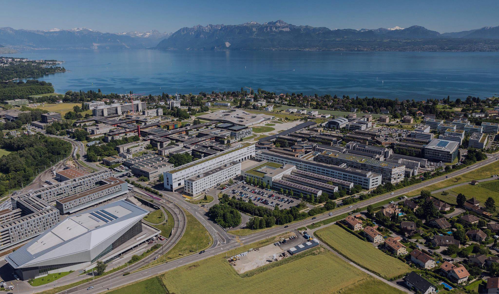 Le campus de l'EPFL vu du ciel